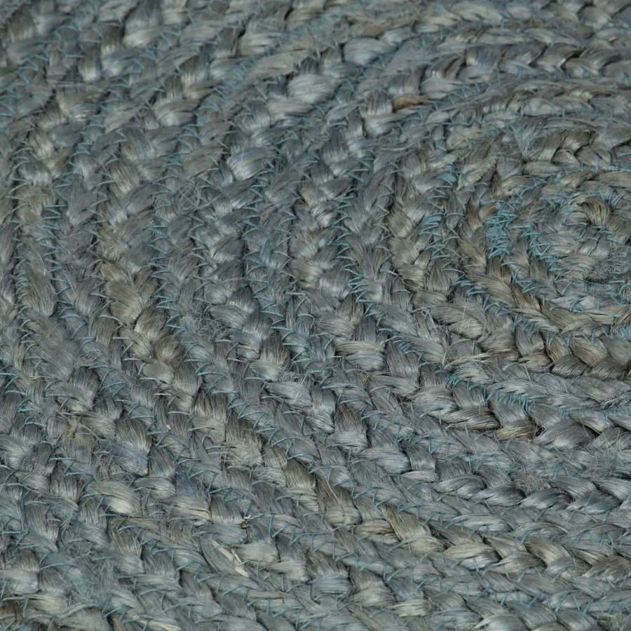Tapis fait à la main Jute Rond 90 cm Vert olive - 4