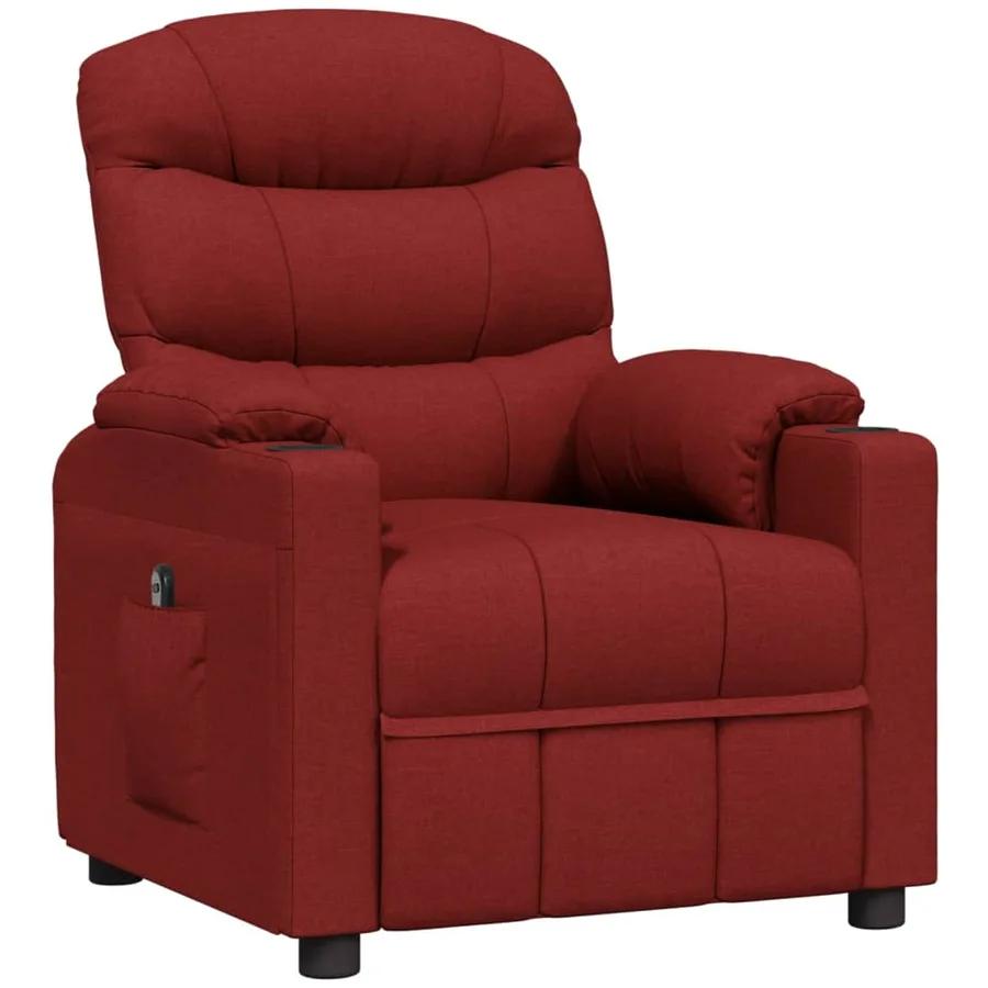 Fauteuil inclinable électrique Rouge bordeaux Tissu - 3