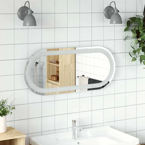 Miroir de salle de bain à LED 70x30 cm ovale