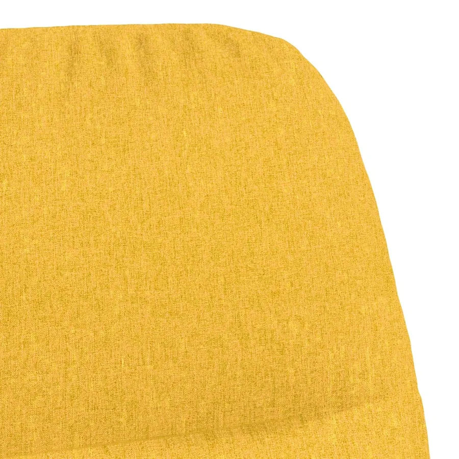 Chaise à bascule avec repose-pied Jaune moutarde Tissu - 7