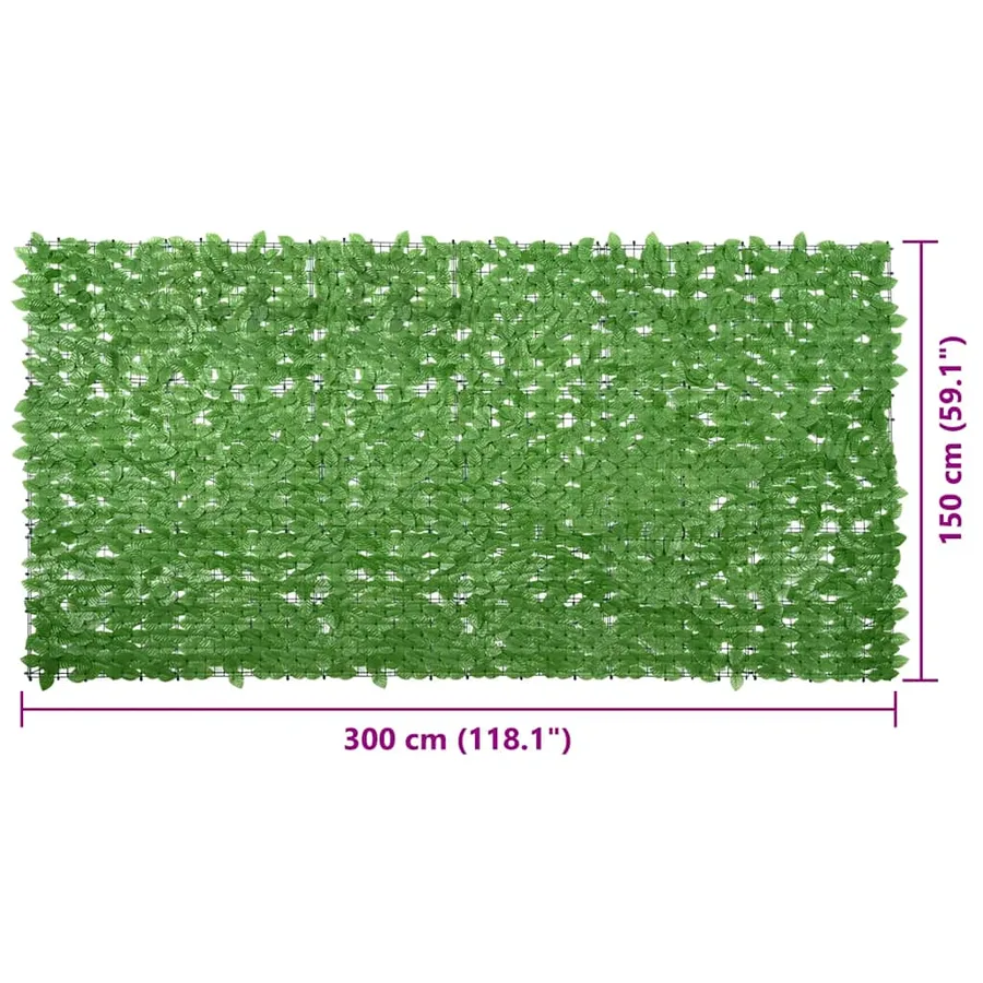 Écran de balcon avec feuilles vert 300x150 cm - 7