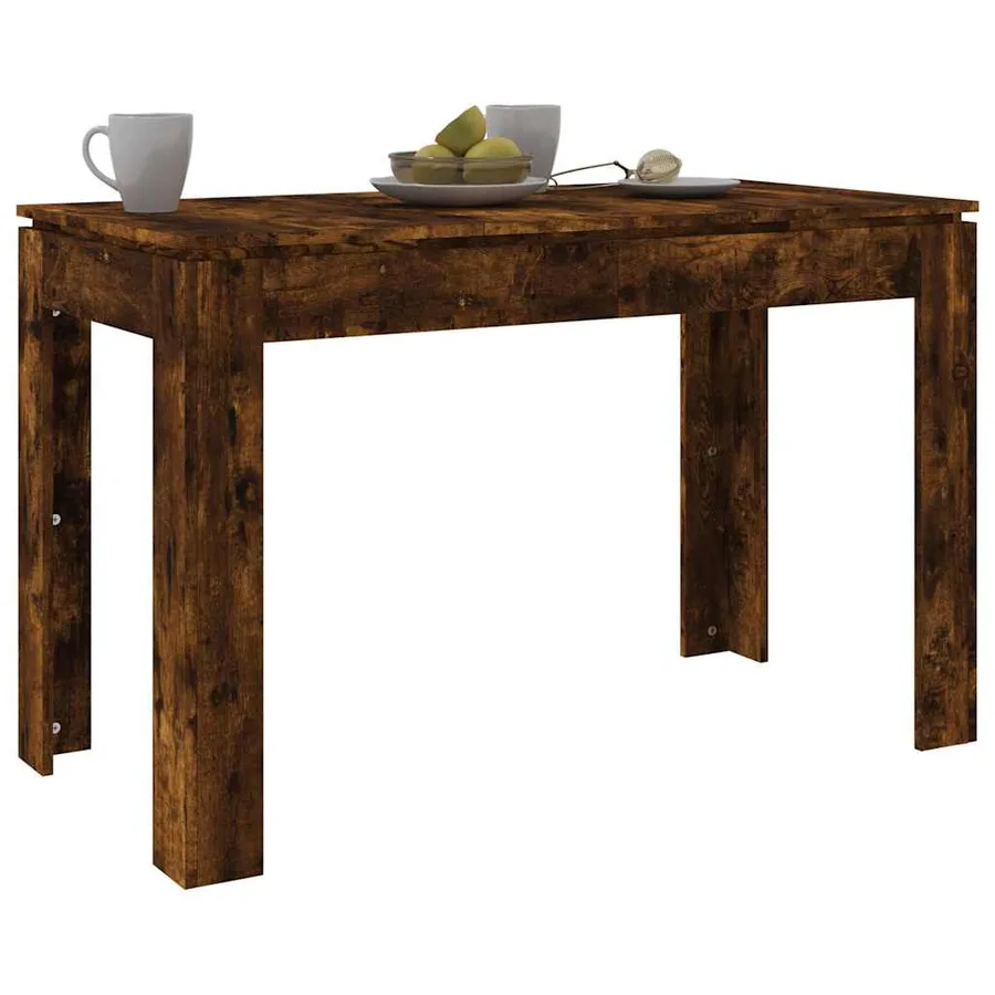 Table à dîner chêne fumé 120x60x76 cm bois d'ingénierie - 3