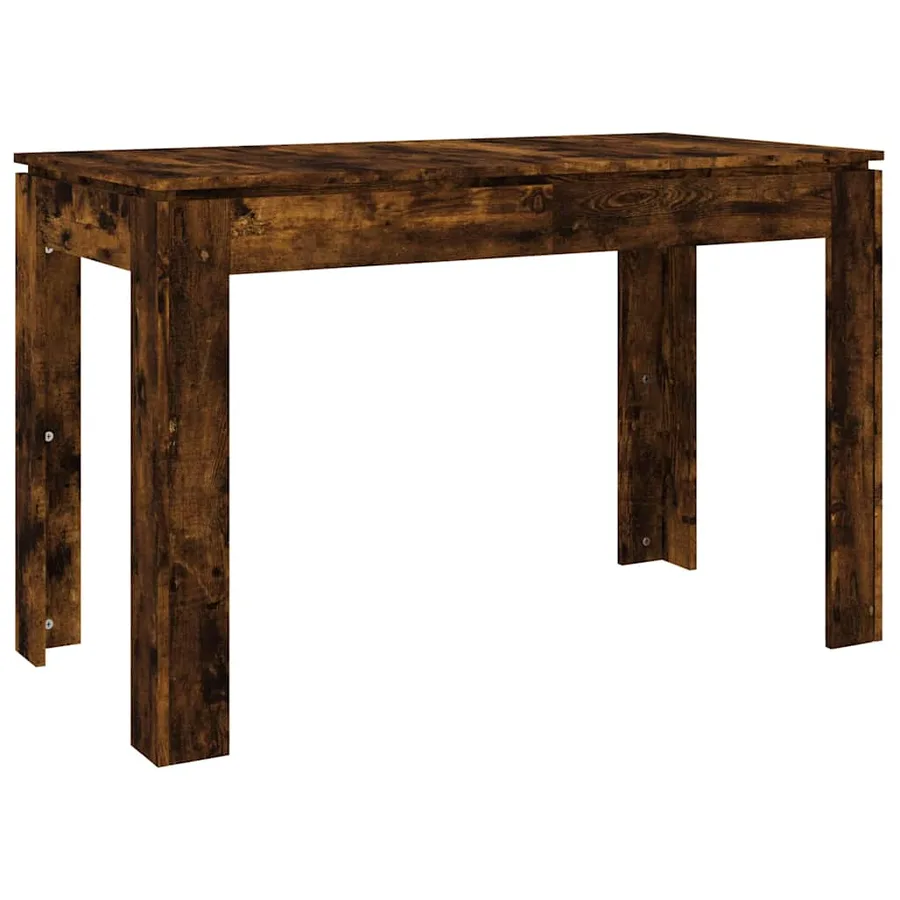 Table à dîner chêne fumé 120x60x76 cm bois d'ingénierie - 6