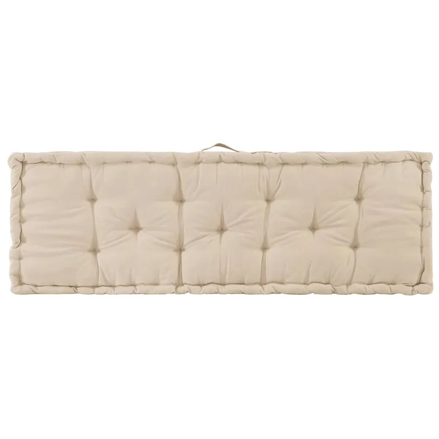 Coussin de plancher de palette Coton 120x40x7 cm Beige - 6