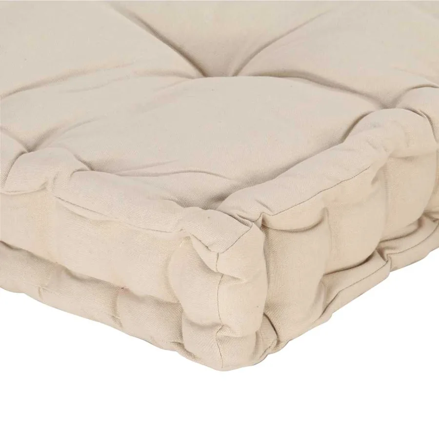 Coussin de plancher de palette Coton 120x40x7 cm Beige - 7