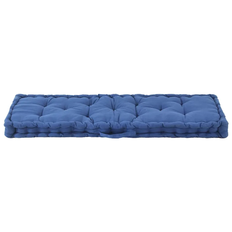 Coussin de plancher de palette Coton 120x40x7 cm Bleu clair - 5