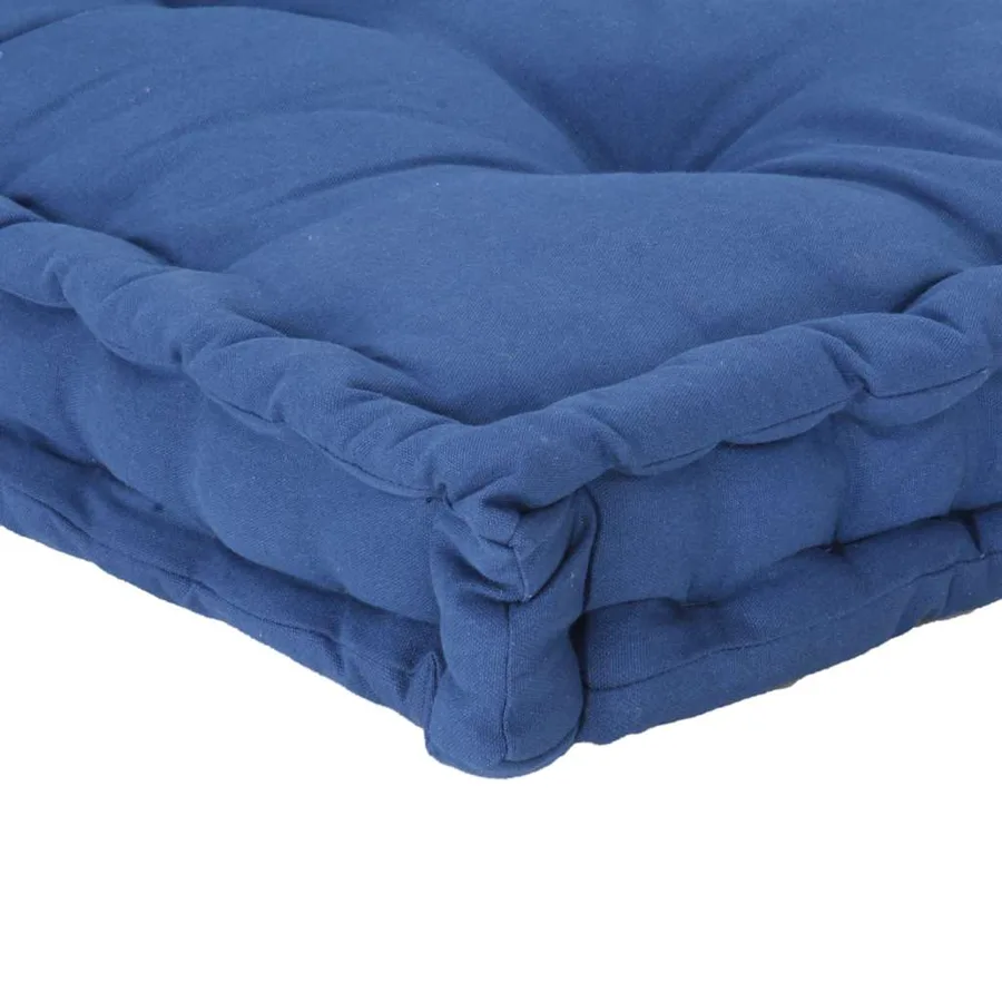 Coussin de plancher de palette Coton 120x40x7 cm Bleu clair - 7
