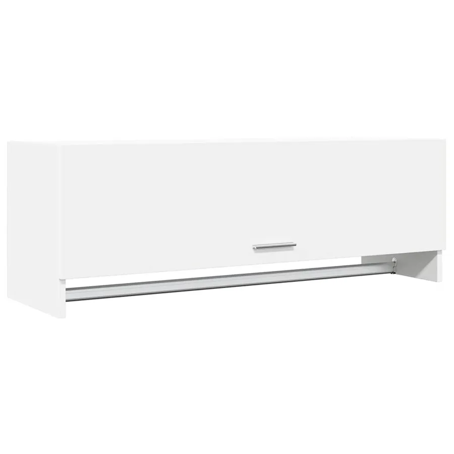 Garde-robe blanc 100x32,5x35 cm bois d'ingénierie - 2
