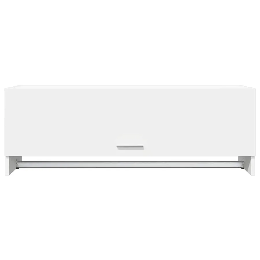 Garde-robe blanc 100x32,5x35 cm bois d'ingénierie - 4