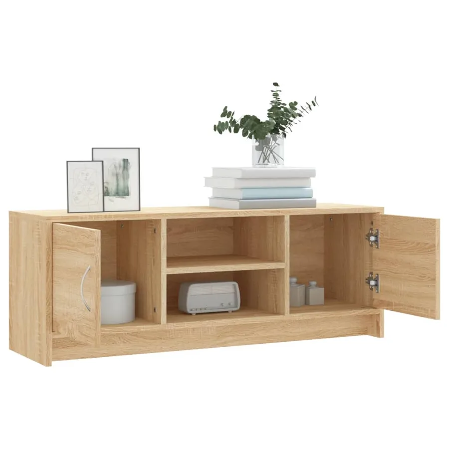 Meuble TV chêne sonoma 102x30x37,5 cm bois d'ingénierie - 4