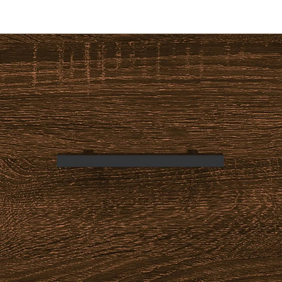 Buffet haut chêne marron 69,5x31x115 cm bois d'ingénierie - 9