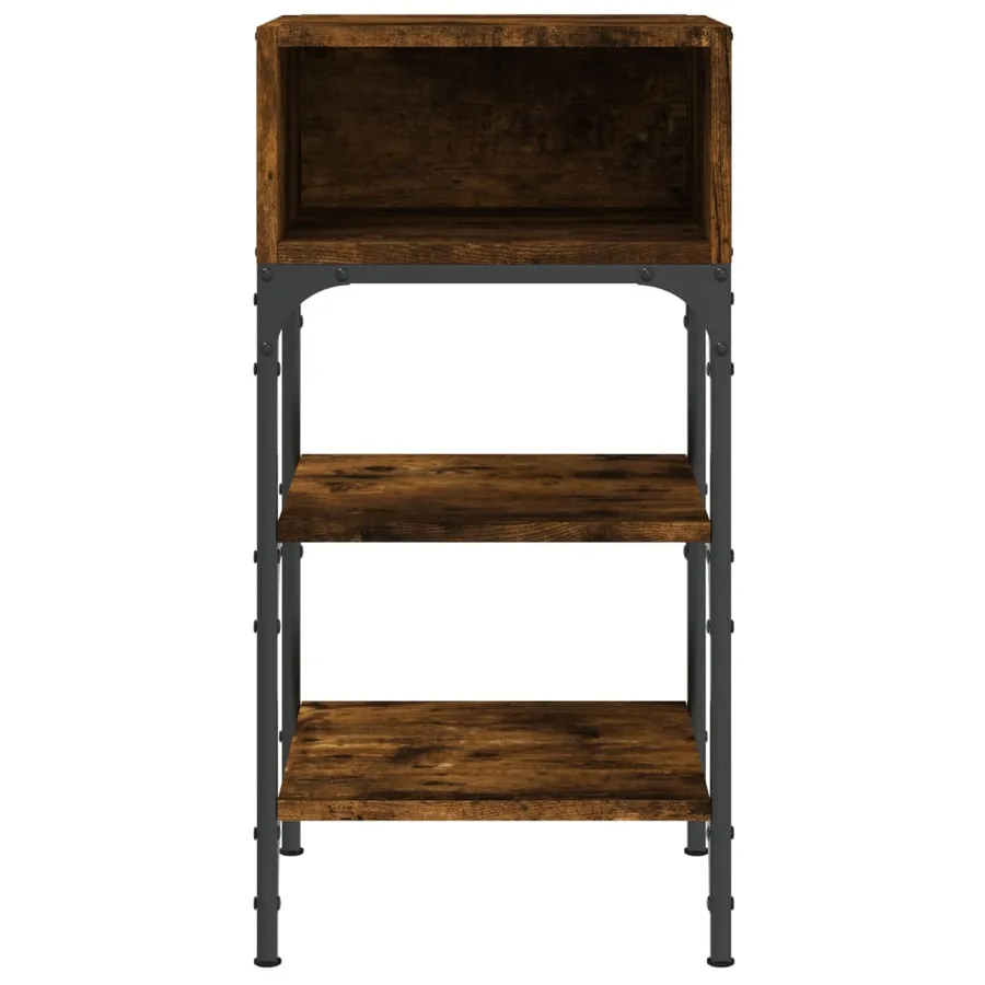 Tables de chevet 2pcs chêne fumé 35x34,5x70 c bois d’ingénierie - 5