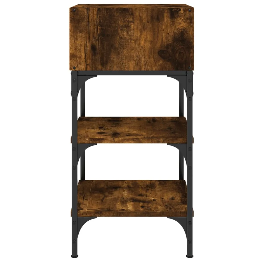 Tables de chevet 2pcs chêne fumé 35x34,5x70 c bois d’ingénierie - 6