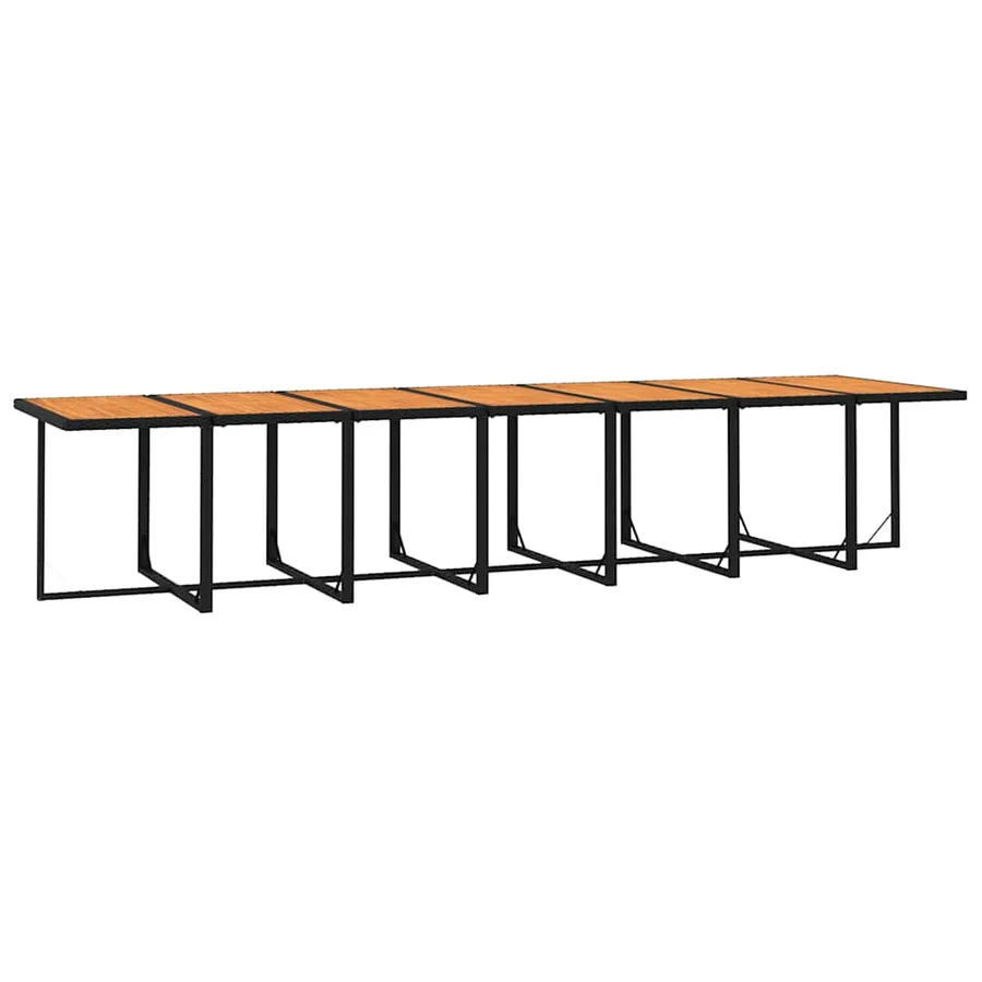 Ensemble à manger de jardin coussins 19 pcs Noir Résine tressée - 10