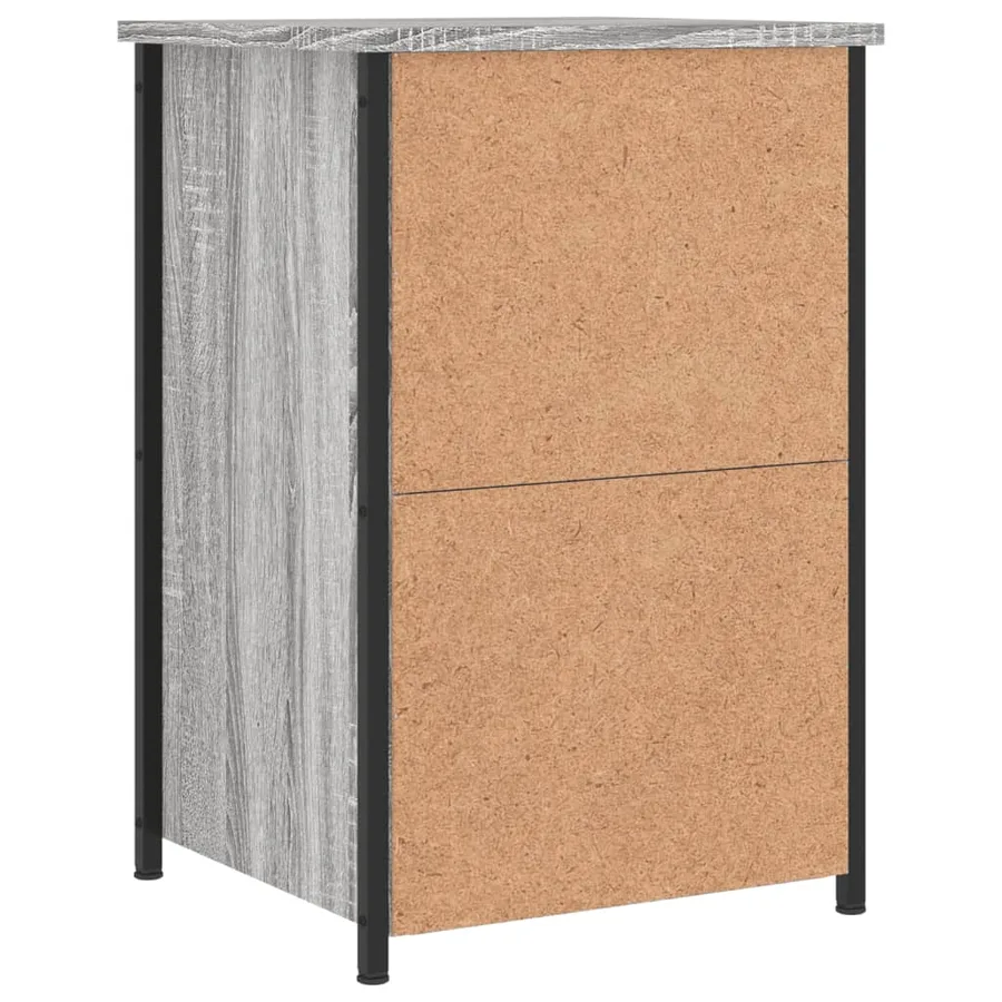 Table de chevet sonoma gris 40x36x60 cm bois d'ingénierie - 8