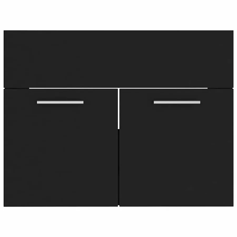 Ensemble de meubles de salle de bain Noir Aggloméré - 9