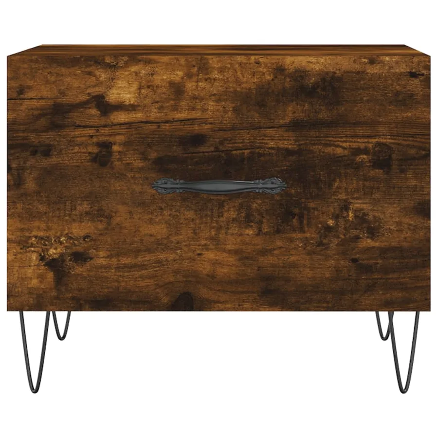 Tables basses 2 pcs chêne fumé 50x50x40 cm bois d'ingénierie - 6
