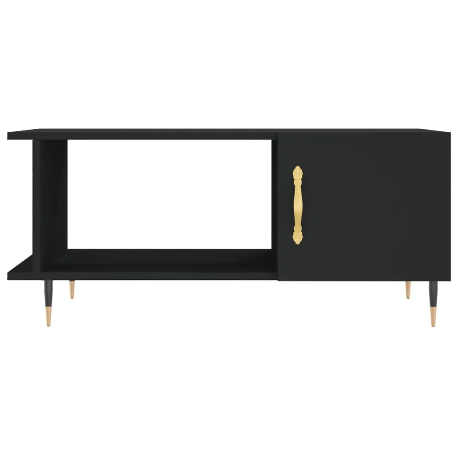 Table basse noir 90x50x40 cm bois d'ingénierie - 5