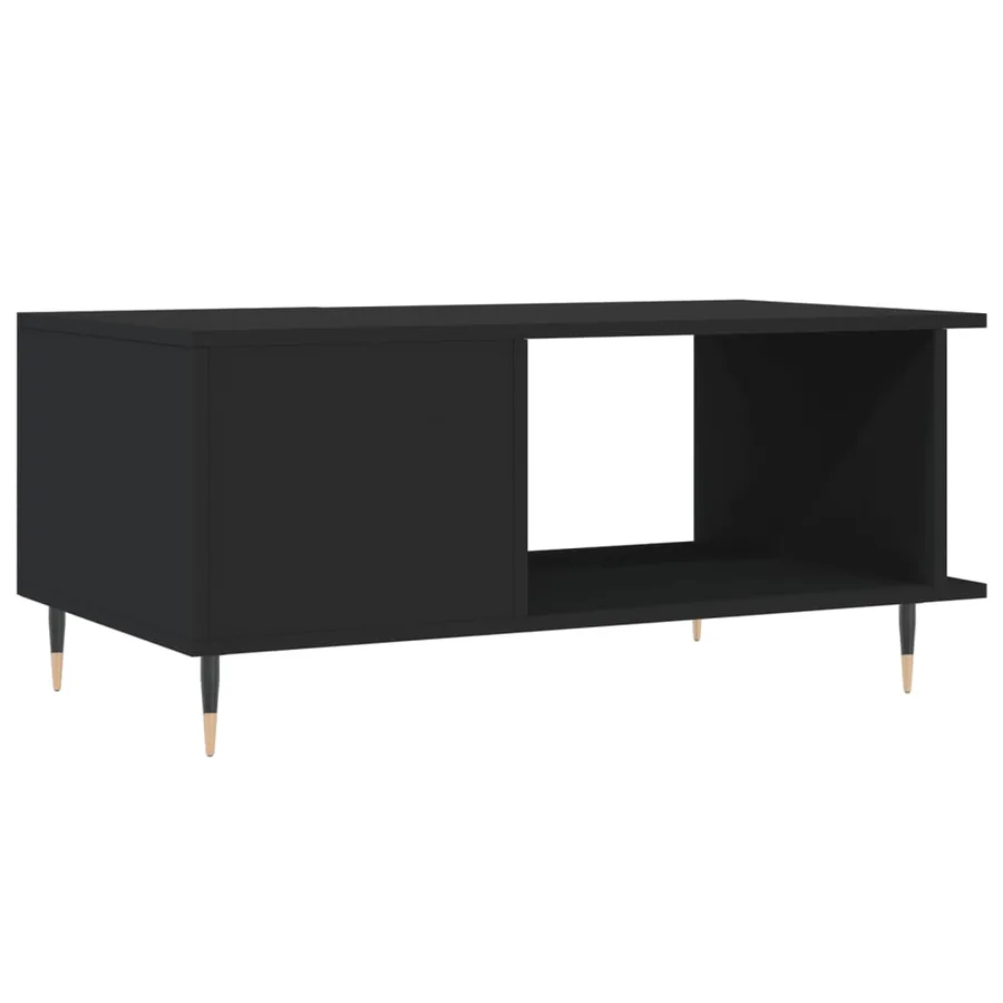 Table basse noir 90x50x40 cm bois d'ingénierie - 8