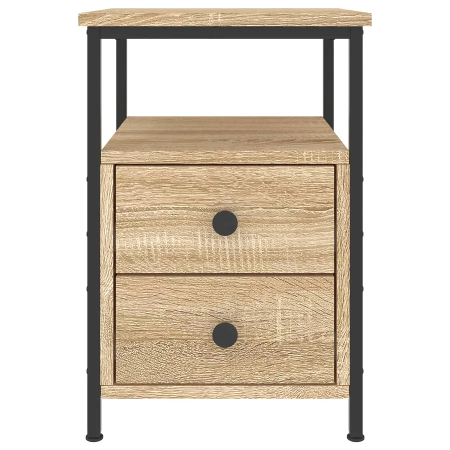 Tables de chevet 2pcs chêne sonoma 34x35,5x50cm bois ingénierie - 6