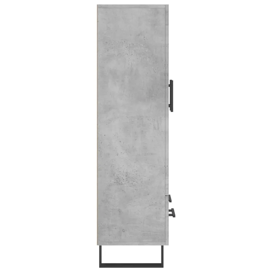 Buffet haut gris béton 69,5x31x115 cm bois d'ingénierie - 7
