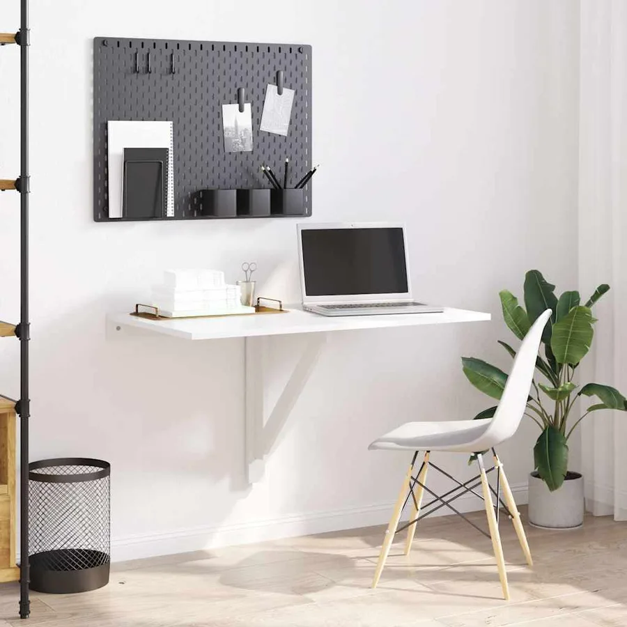 Table murale rabattable Blanc 100x60 cm - 3