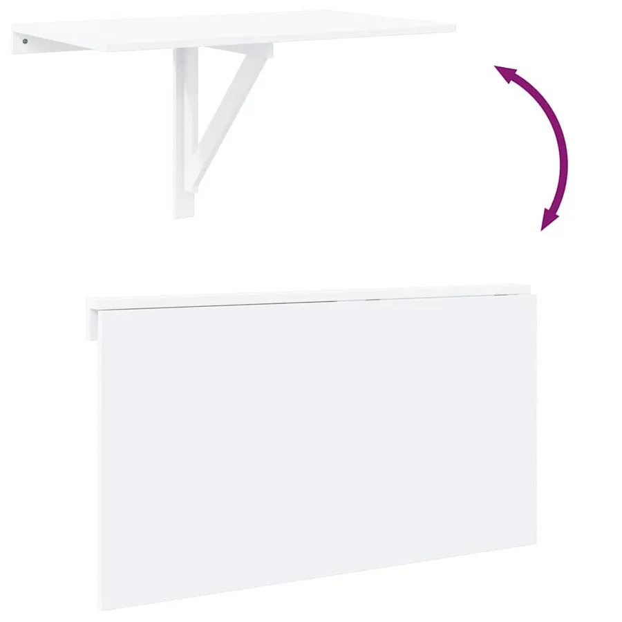 Table murale rabattable Blanc 100x60 cm - 8