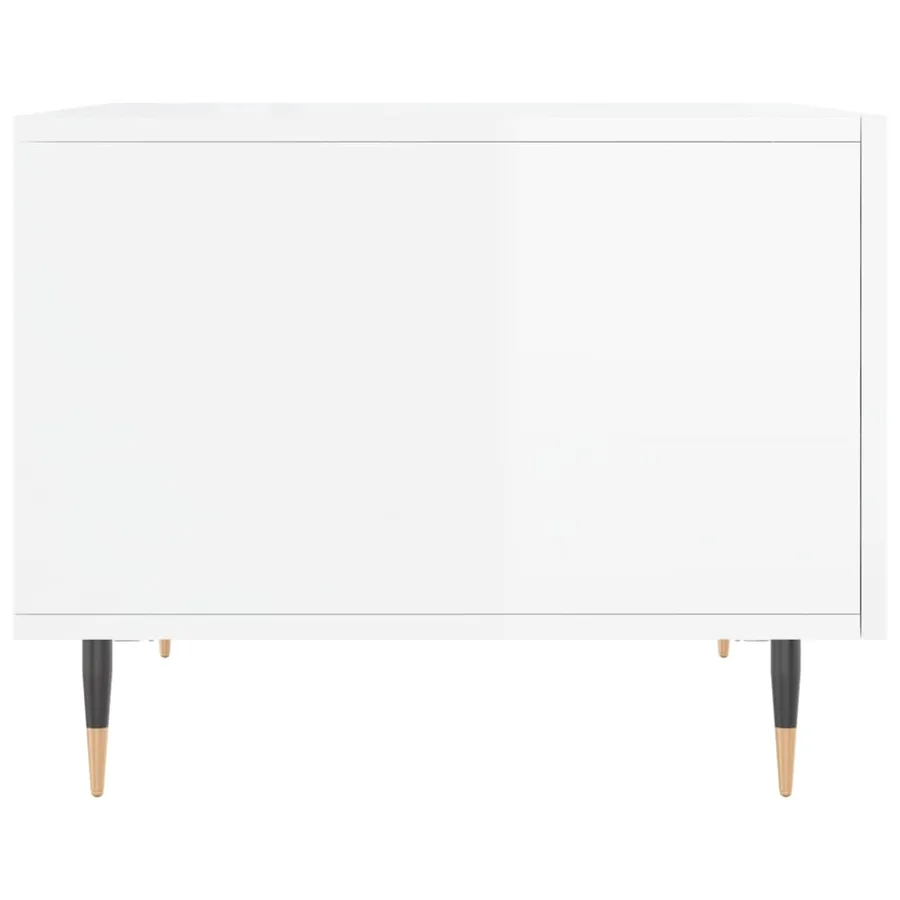 Tables basses 2 pcs blanc brillant 50x50x40cm bois d'ingénierie - 8