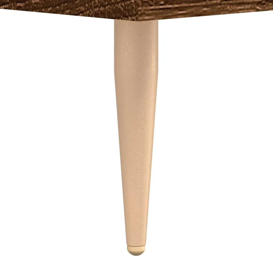 Tables basses 2 pcs chêne marron 50x50x40 cm bois d'ingénierie - 11