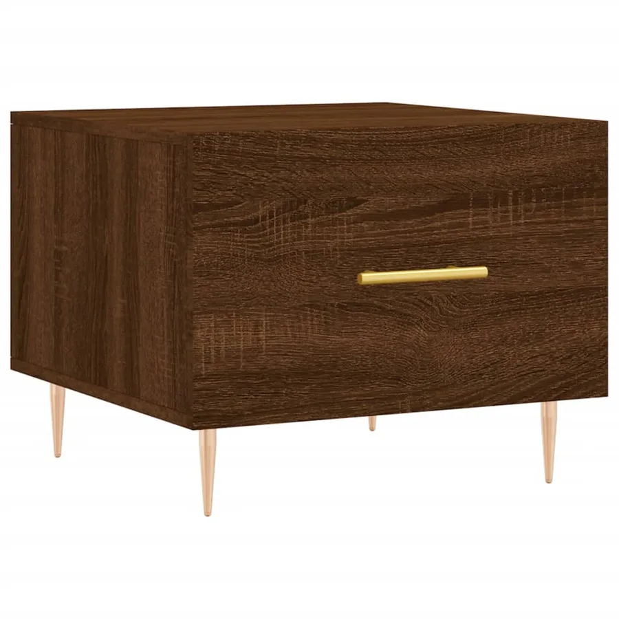 Tables basses 2 pcs chêne marron 50x50x40 cm bois d'ingénierie - 5