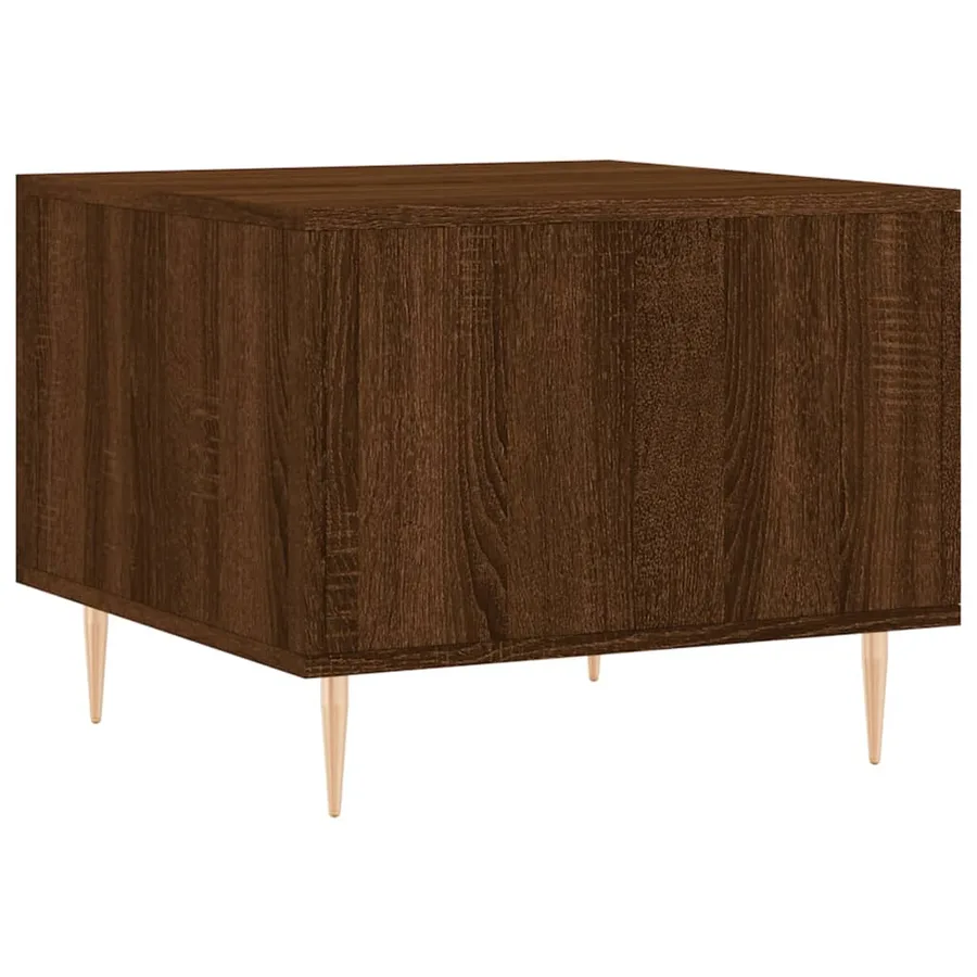 Tables basses 2 pcs chêne marron 50x50x40 cm bois d'ingénierie - 9