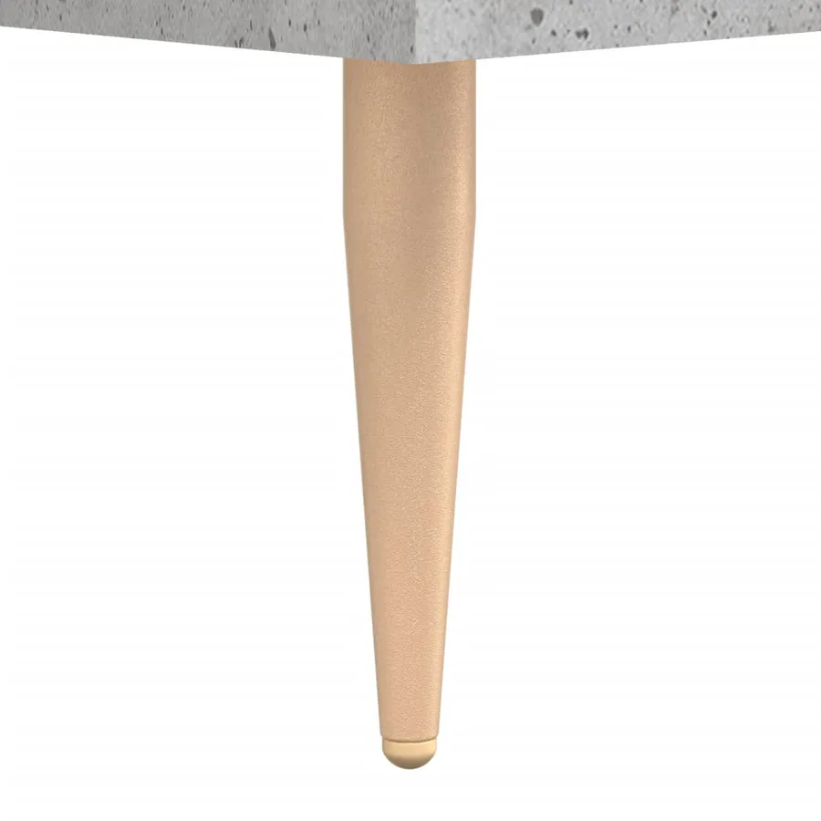 Table basse gris béton 50x50x40 cm bois d'ingénierie - 10