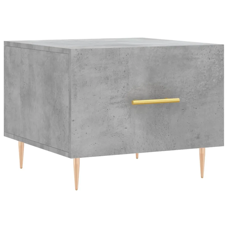 Table basse gris béton 50x50x40 cm bois d'ingénierie - 2