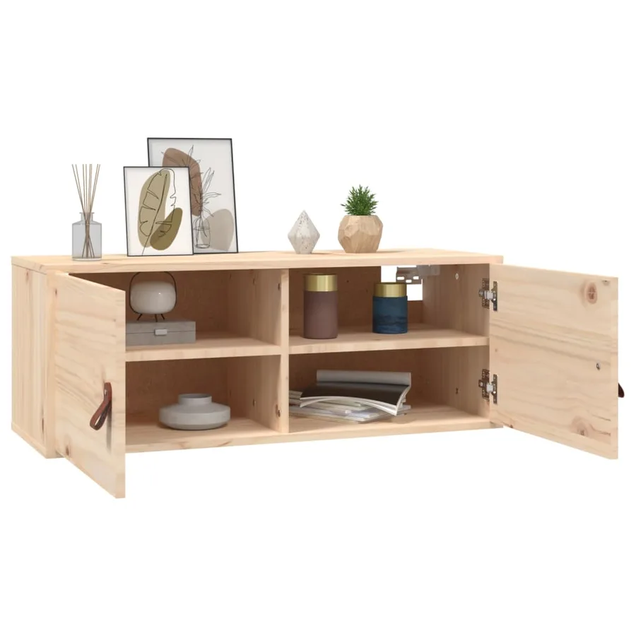 Armoires murales 2 pcs 80x30x30 cm Bois de pin massif - 8