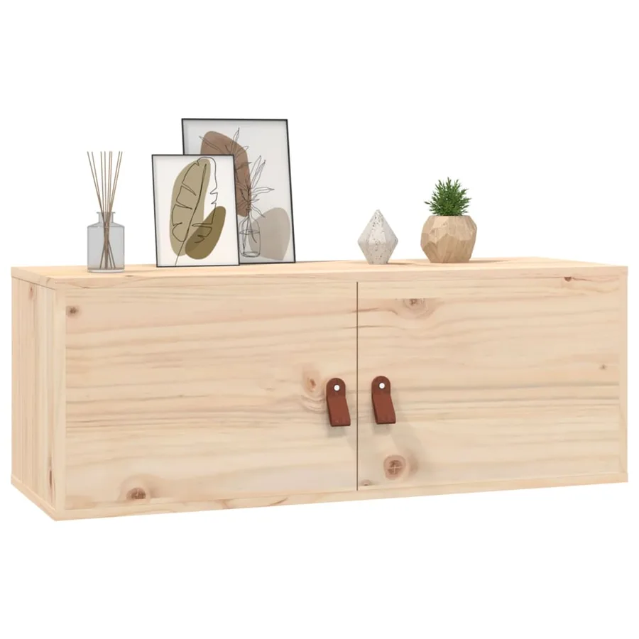 Armoires murales 2 pcs 80x30x30 cm Bois de pin massif - 9
