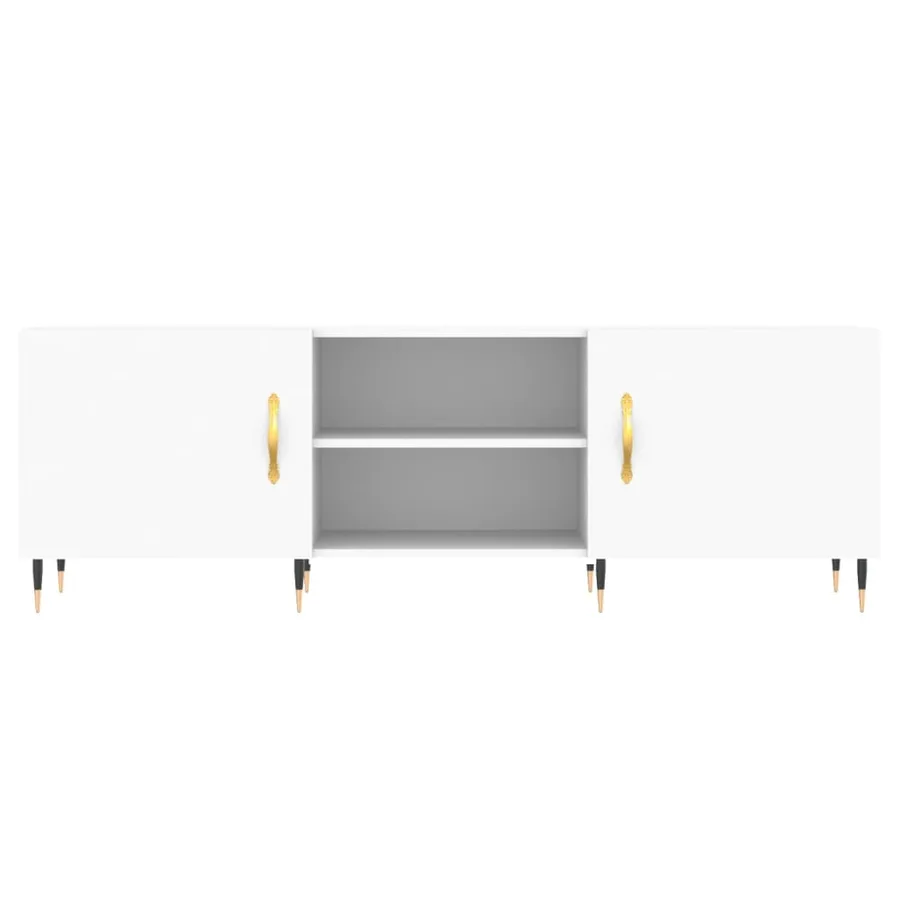 Meuble TV blanc 150x30x50 cm bois d'ingénierie - 5