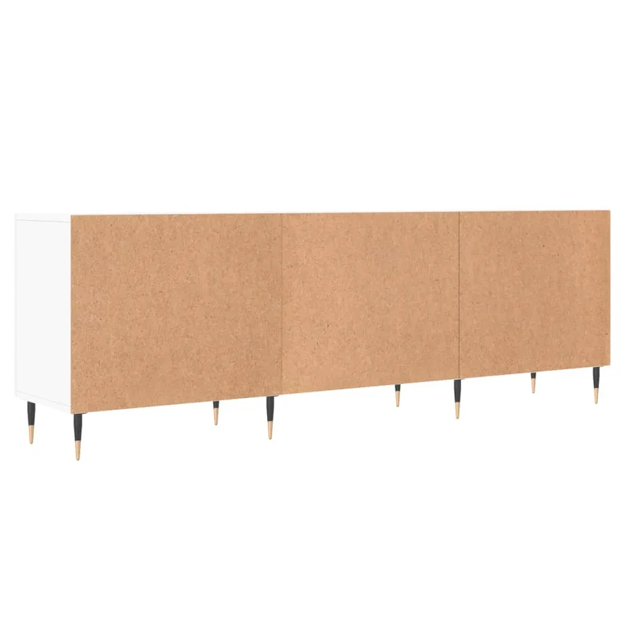 Meuble TV blanc 150x30x50 cm bois d'ingénierie - 8