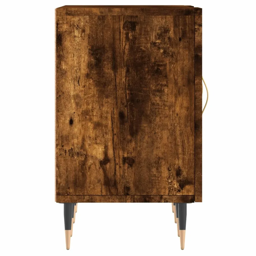Meuble TV chêne fumé 150x30x50 cm bois d'ingénierie - 7