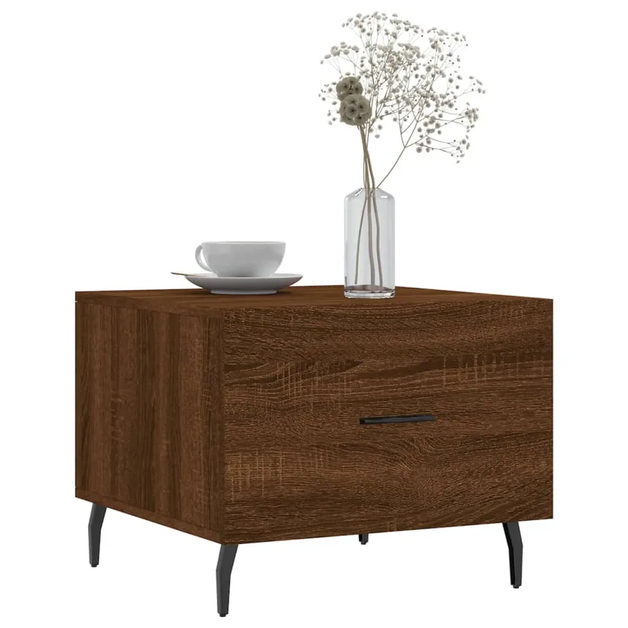 Tables basses 2 pcs chêne marron 50x50x40 cm bois d'ingénierie - 3