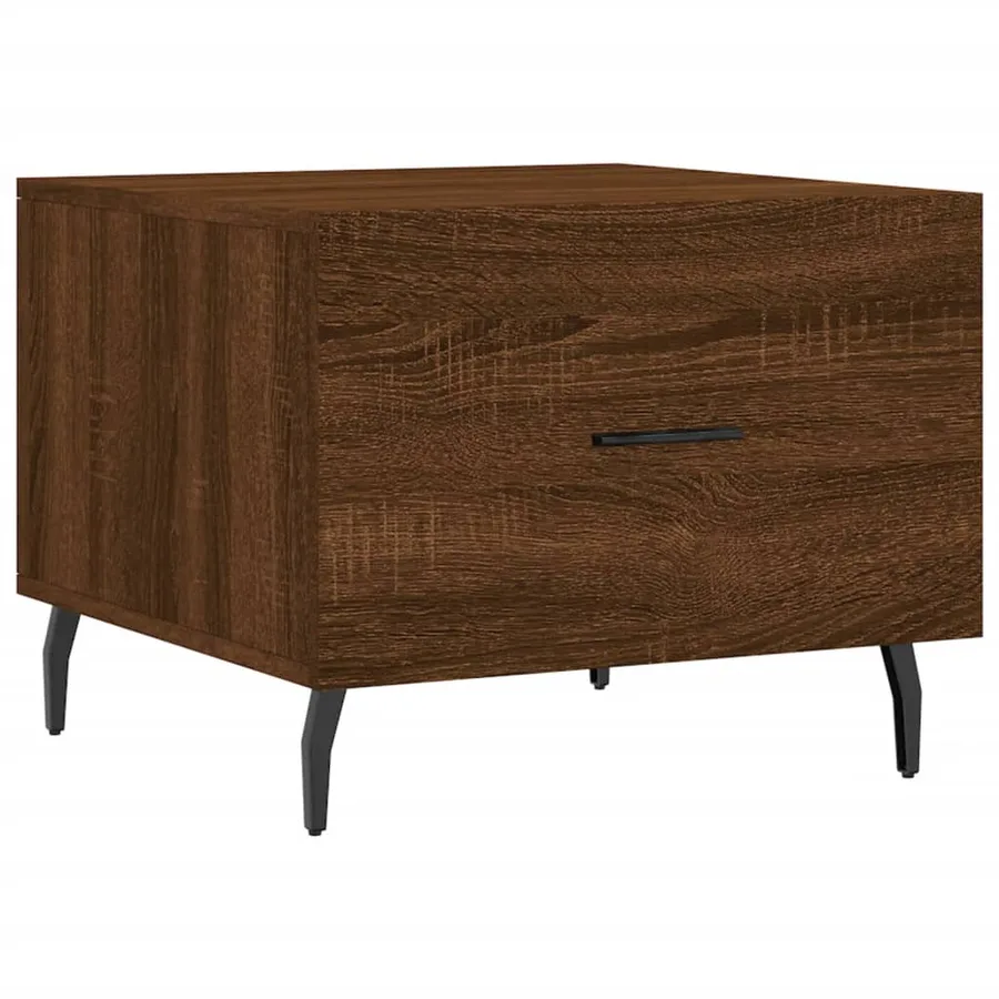 Tables basses 2 pcs chêne marron 50x50x40 cm bois d'ingénierie - 5