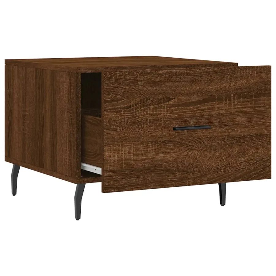 Tables basses 2 pcs chêne marron 50x50x40 cm bois d'ingénierie - 7