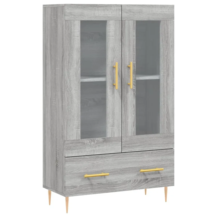 Buffet haut sonoma gris 69,5x31x115 cm bois d'ingénierie - 2