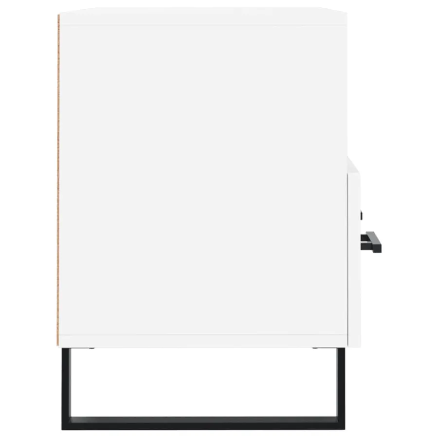 Meuble TV Blanc 80x36x50 cm Bois d'ingénierie - 7