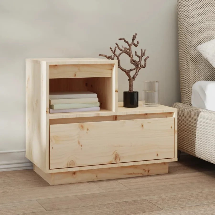 Table de chevet 60x34x51 cm Bois de pin solide