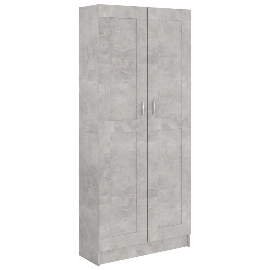 Bibliothèque Gris béton 82,5x30,5x185,5 cm Bois d'ingénierie - 2