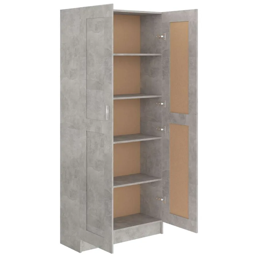 Bibliothèque Gris béton 82,5x30,5x185,5 cm Bois d'ingénierie - 4