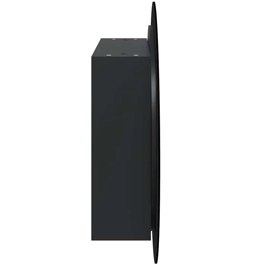 Armoire de salle de bain miroir rond et LED Noir 54x54x17,5 cm - 7