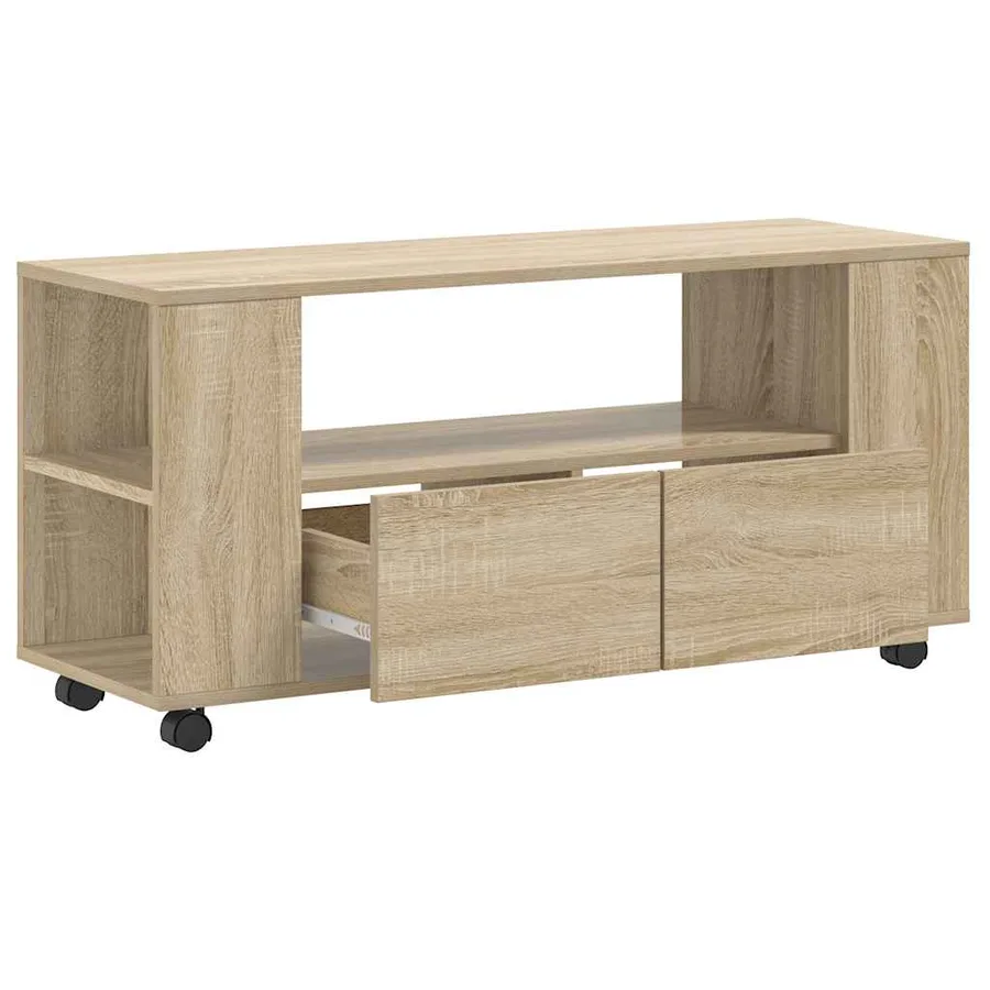 Meubles TV chêne sonoma 102x34,5x43 cm bois d'ingénierie - 4