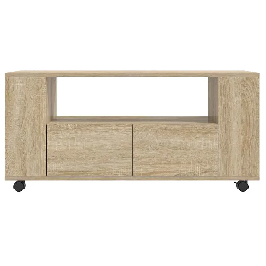 Meubles TV chêne sonoma 102x34,5x43 cm bois d'ingénierie - 5