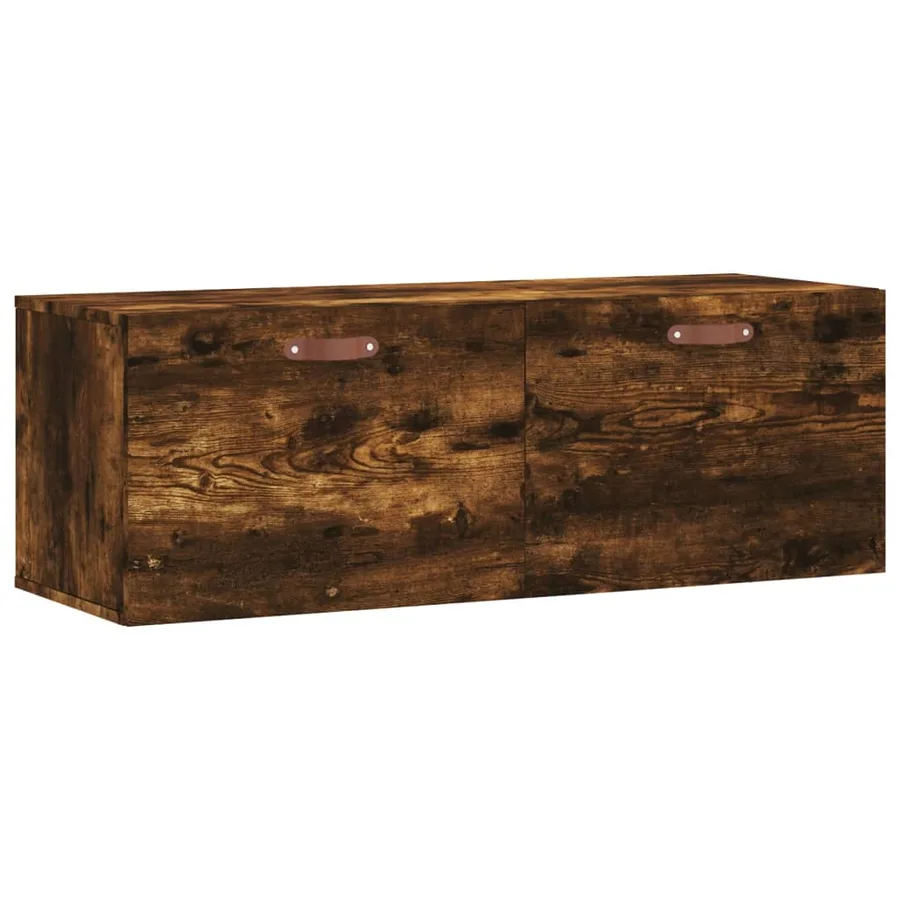 Armoire murale Chêne fumé 100x36,5x35 cm Bois d'ingénierie - 2